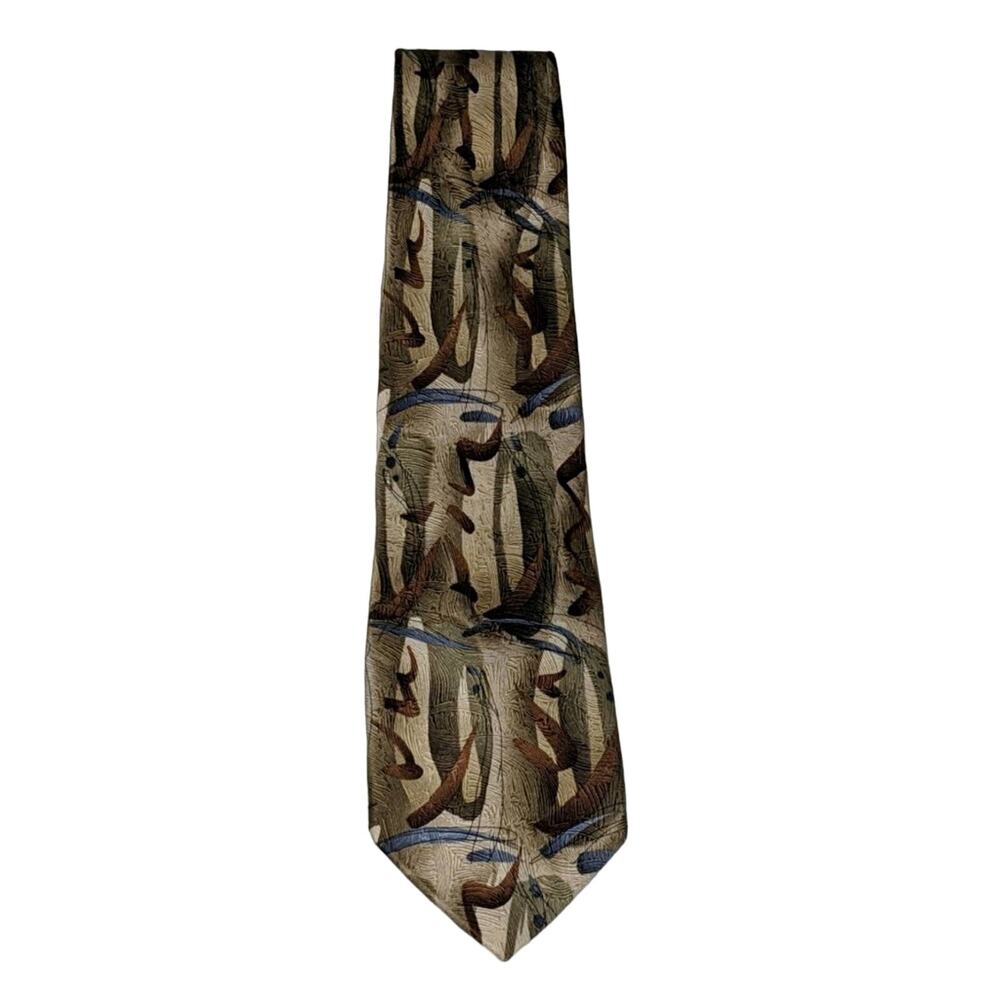 J. Garcia Wetlands I Silk Tie - Size O/S - EUC